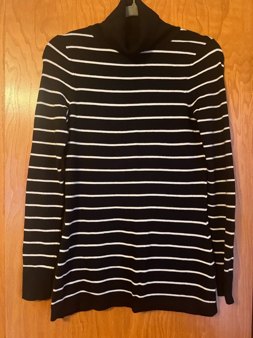 French Connection Black and White Turtleneck Sweater